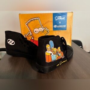 The Simpsons x Heelys 10 Men’s HUSTLE Black Rolling Sneakers New!